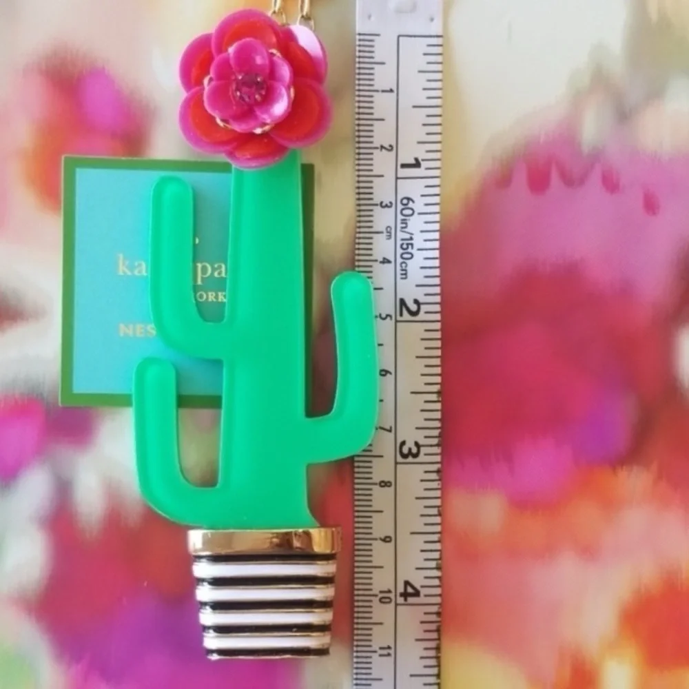Kate Spade Scenic Route Cactus Acrylic Rare Novelty Necklace